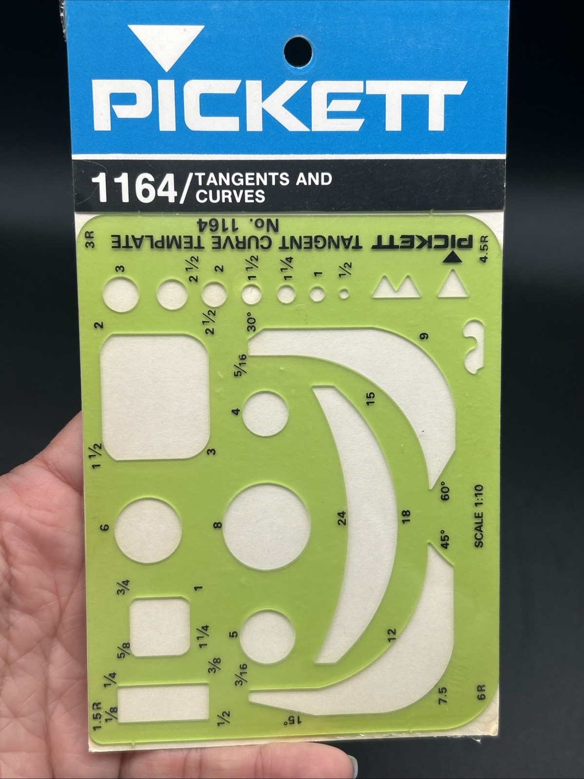 Vintage Pickett Template 1164 Tangents And Curves Drafting New Engineering Vintage Pickett Template 1164 Tangents And Curves Drafting New Engineering