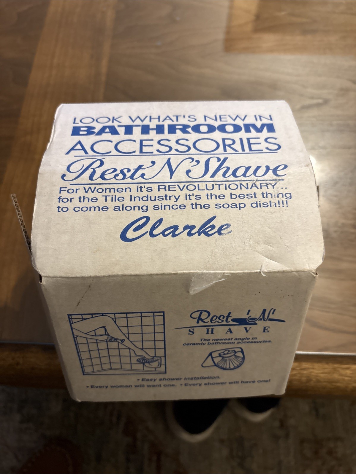 Vintage Clarke Rest N Shave Ceramic Leg Rest Rare