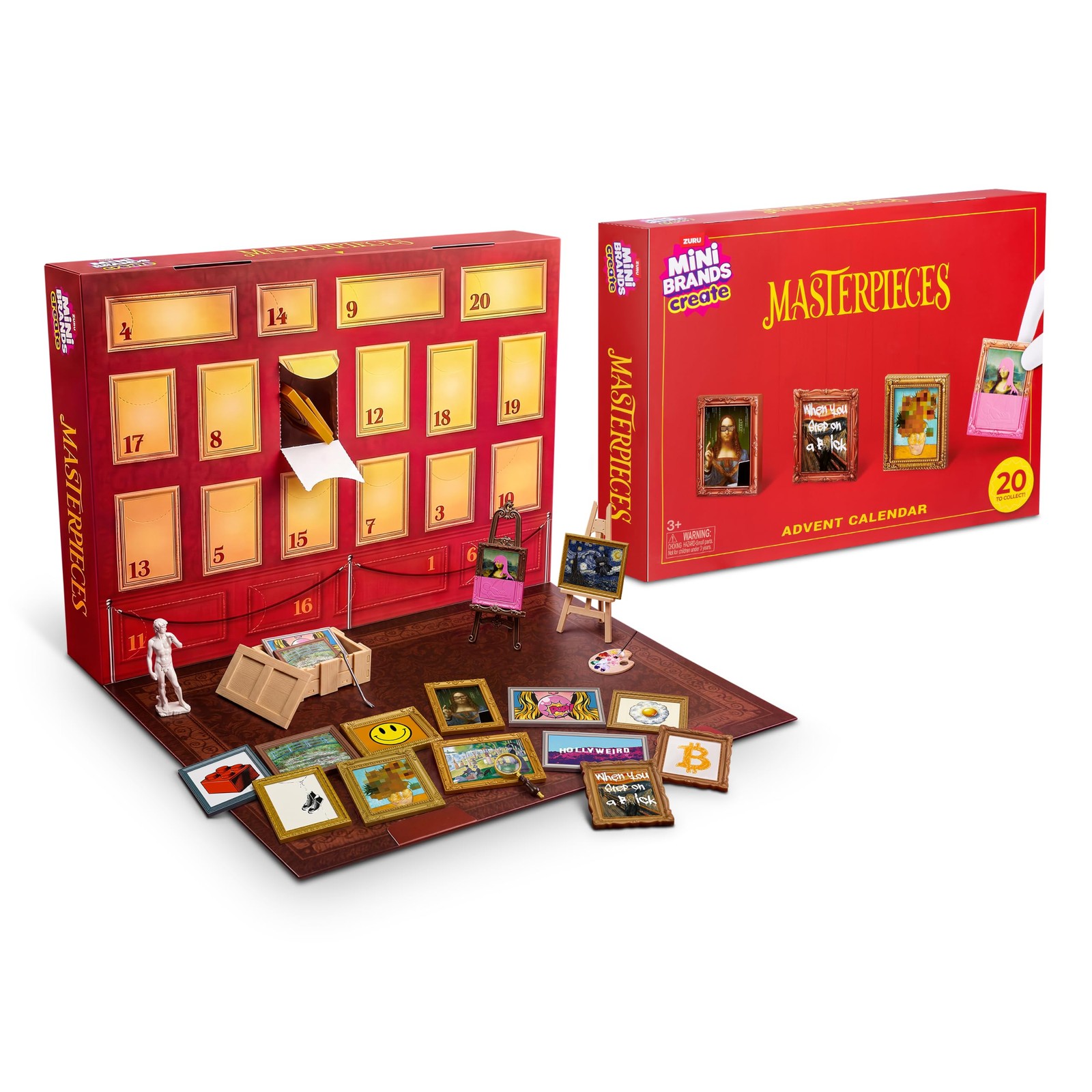 Mini Brands Masterpieces Advent Calendar Series 1 ZURU 24 Surprises Toy FROM USA Mini Brands Masterpieces Advent Calendar Series 1 ZURU 24 Surprises Toy FROM USA