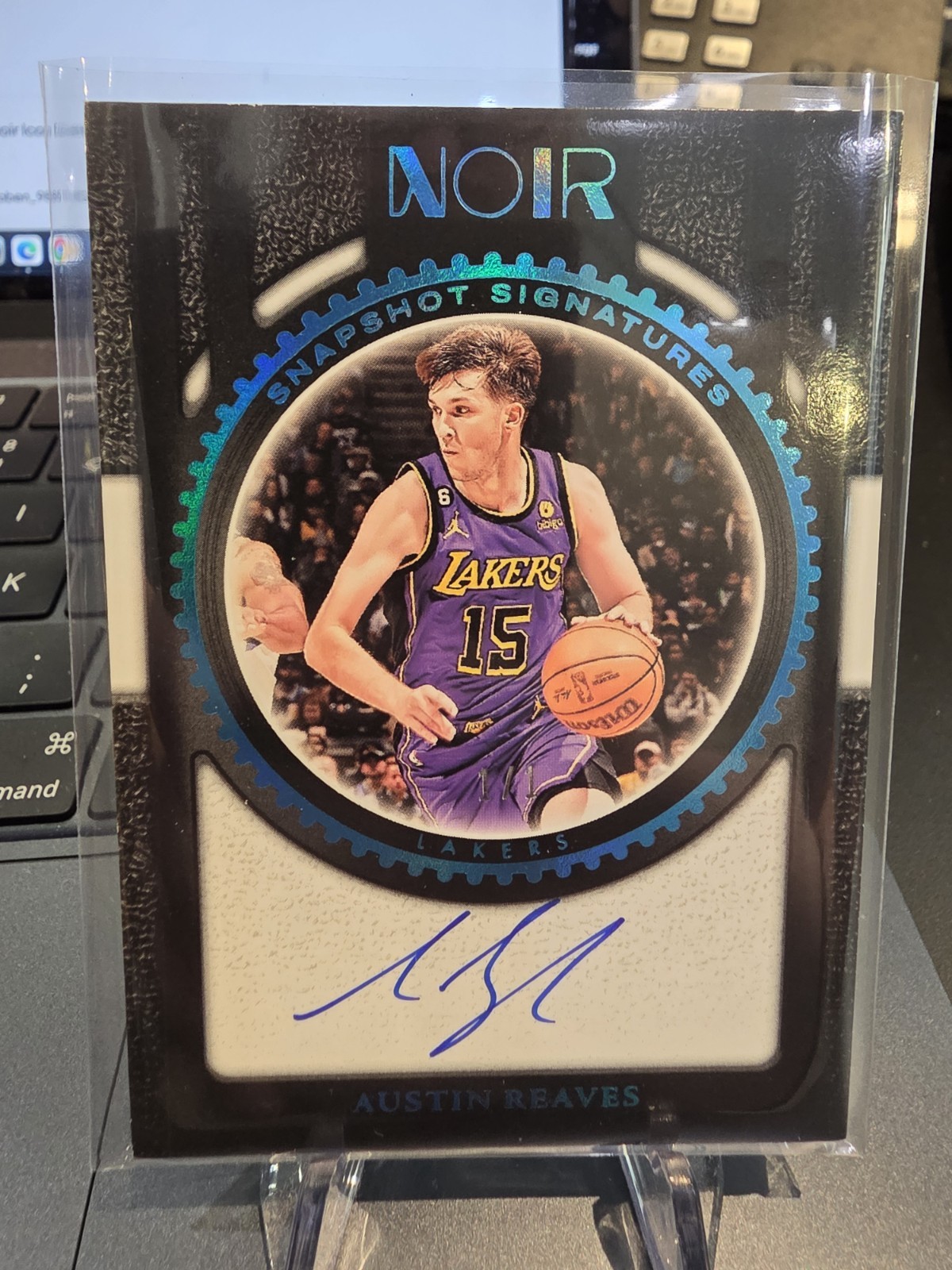 2024-25 Panini Black Basketball Autsin Reaves 1/1 Auto