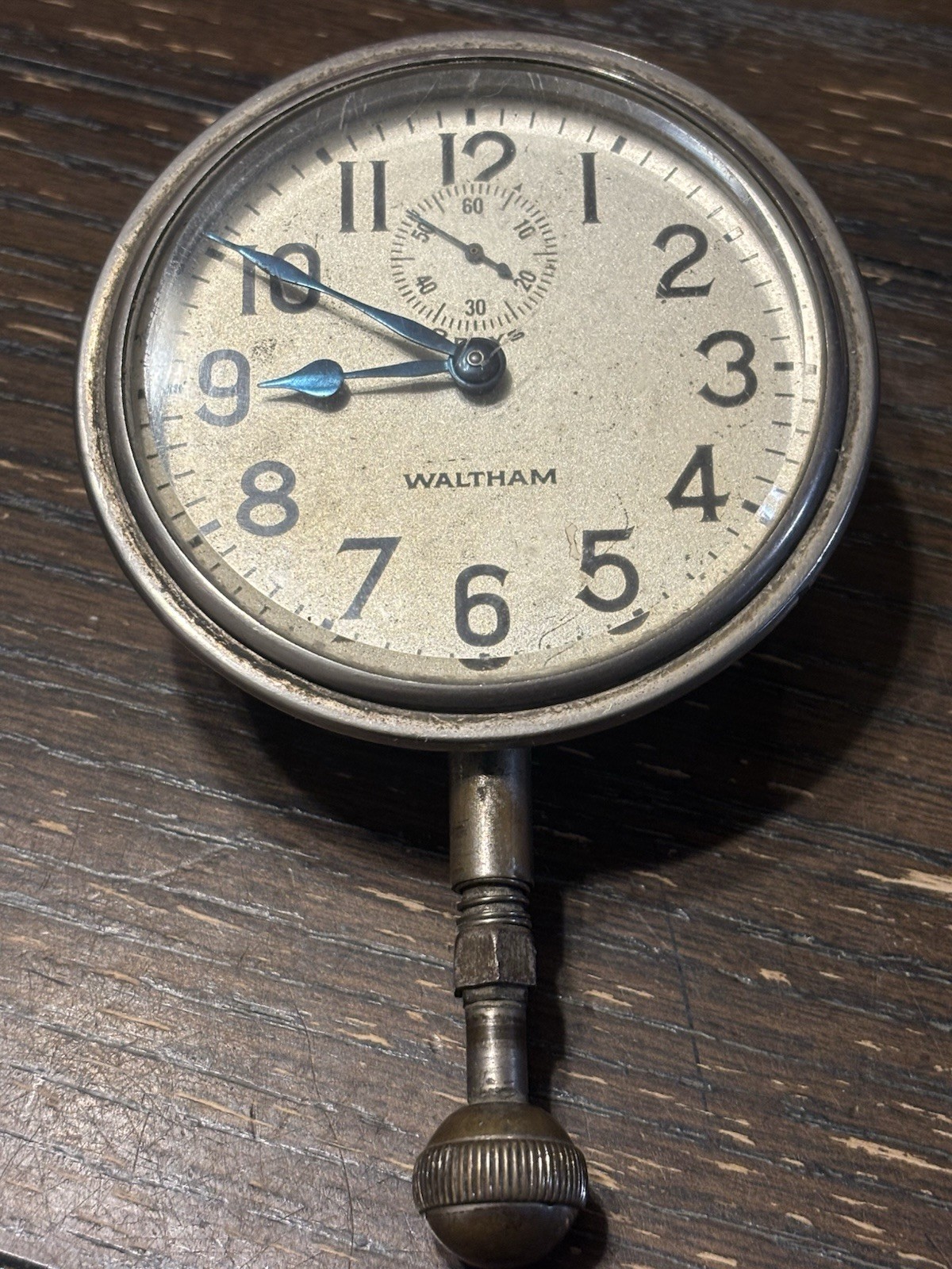 1914 WALTHAM Antique Vintage Car Clock 8-day Automobile With Mounting Screws 1914 WALTHAM Antique Vintage Car Clock 8-day Automobile With Mounting Screws