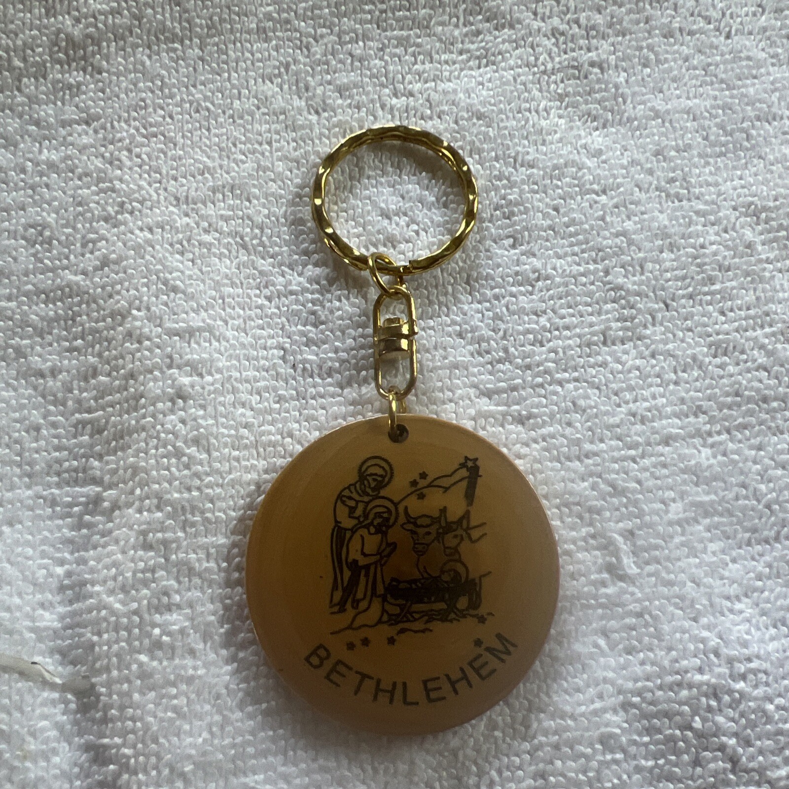 Vintage Bethlehem wooden keychain Vintage Bethlehem wooden keychain