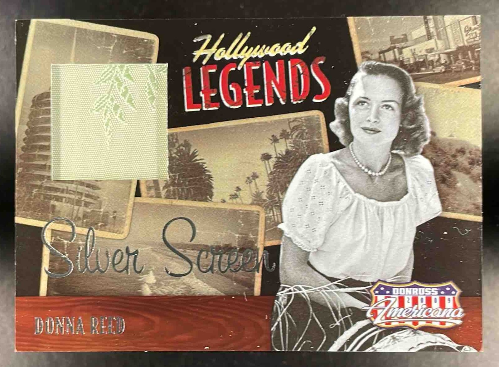 2009 Donruss Americana Donna Reed Hollywood Legend Relic Silver Screen 089/100
