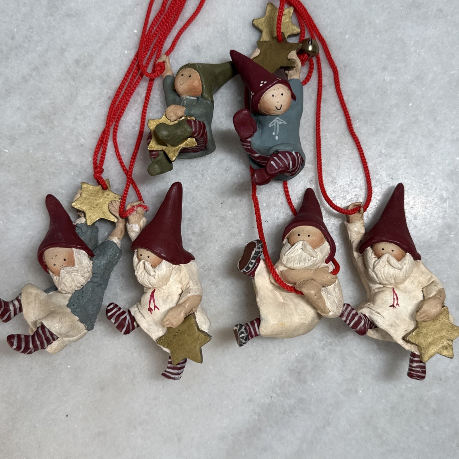 6-Annekabouke Gnomy’s Diaries Hanging Ornaments 3” Legend Of Gnomy w/ Star 6-Annekabouke Gnomy’s Diaries Hanging Ornaments 3” Legend Of Gnomy w/ Star
