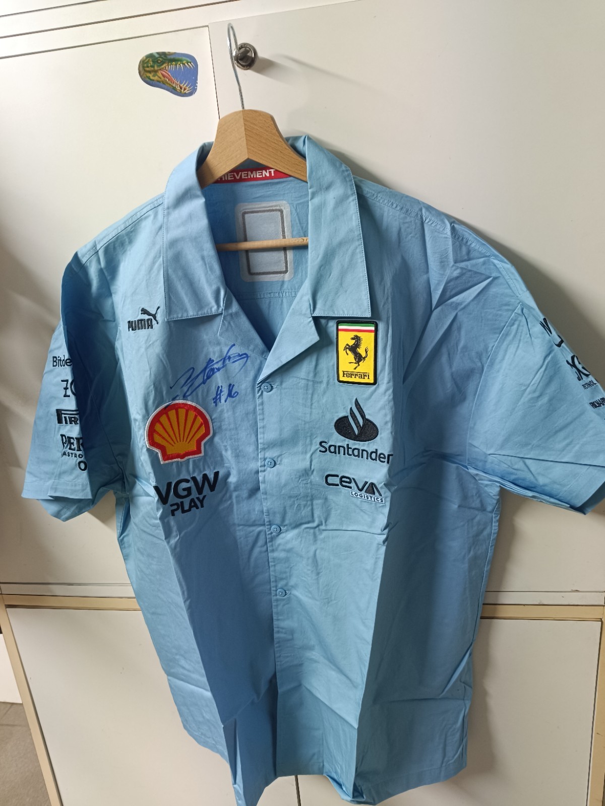 Ferrari Shirt Autographed CL#16 Limited Edition GP F1 Miami Ferrari Shirt Autographed CL#16 Limited Edition GP F1 Miami