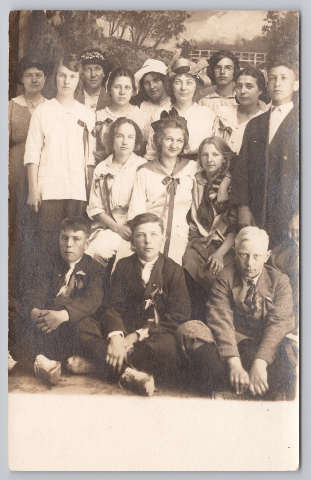 RPPC Tilden School St Paul MN 1914 School Class Real Photo Postcard Minnehaha