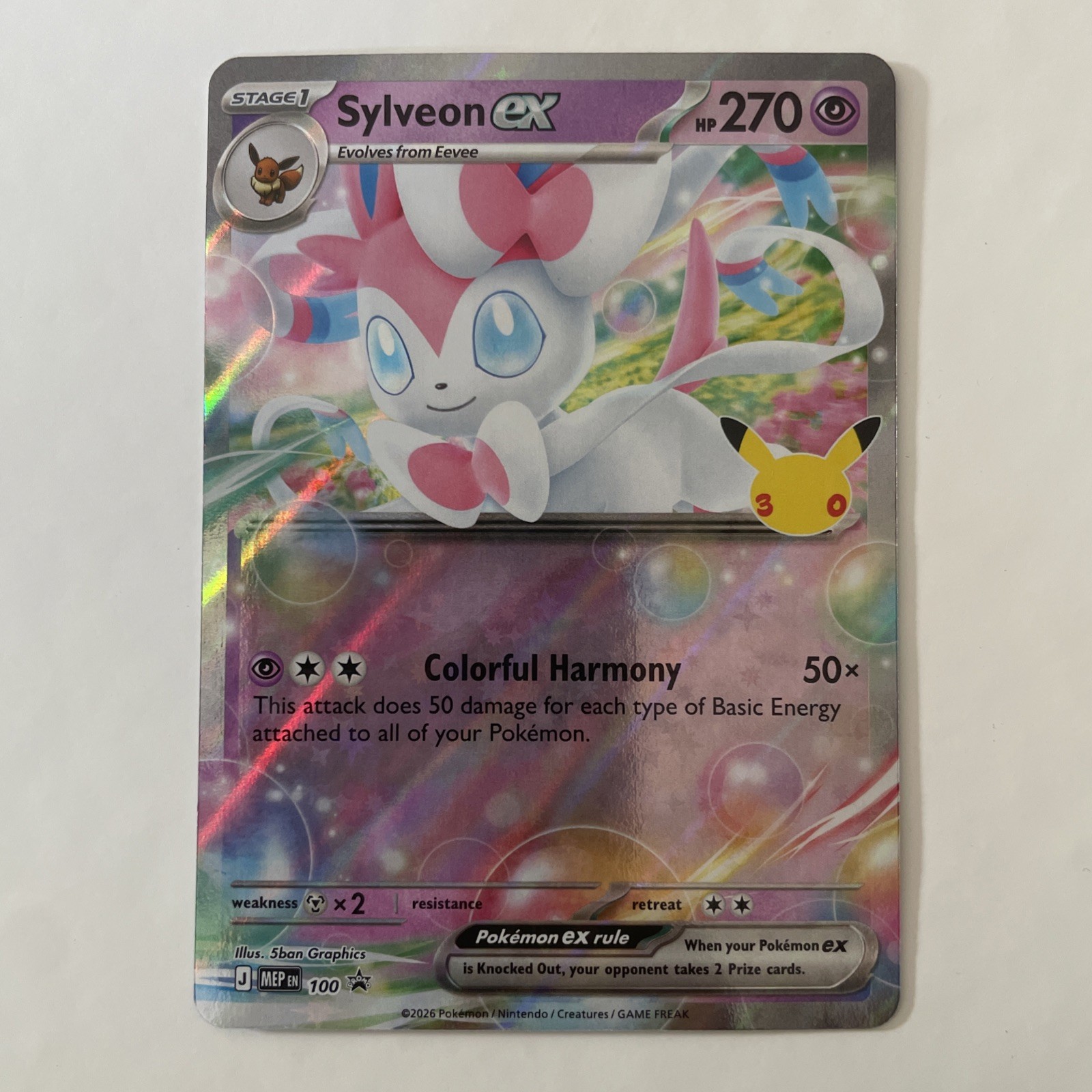 Sylveon ex 100 Black Star Promo 30th Celebration Anniversary Sylveon ex 100 Black Star Promo 30th Celebration Anniversary