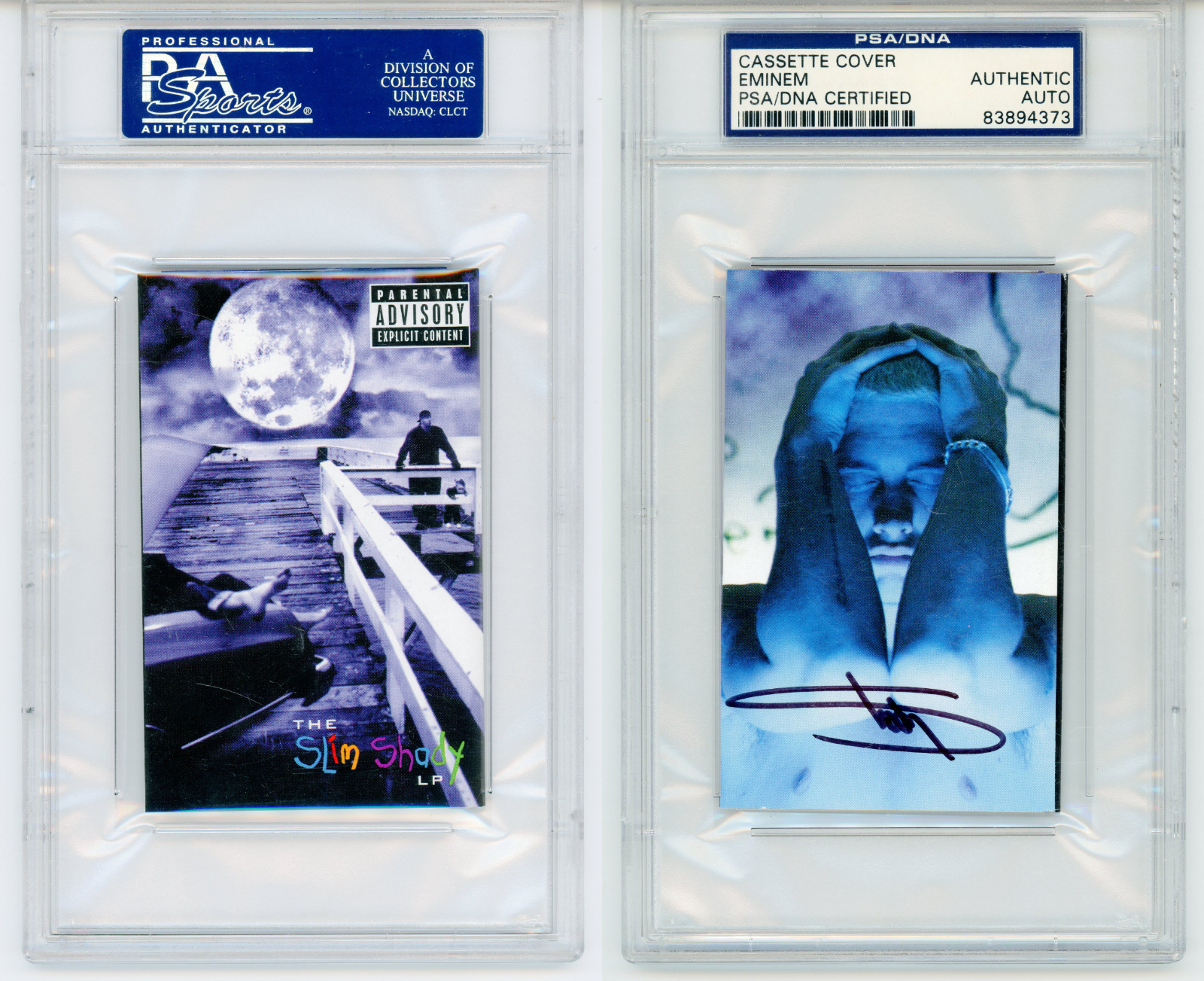 Eminem ~ Signed Autographed Slim Shady LP Cassette Cover ~ PSA DNA Encased Eminem ~ Signed Autographed Slim Shady LP Cassette Cover ~ PSA DNA Encased
