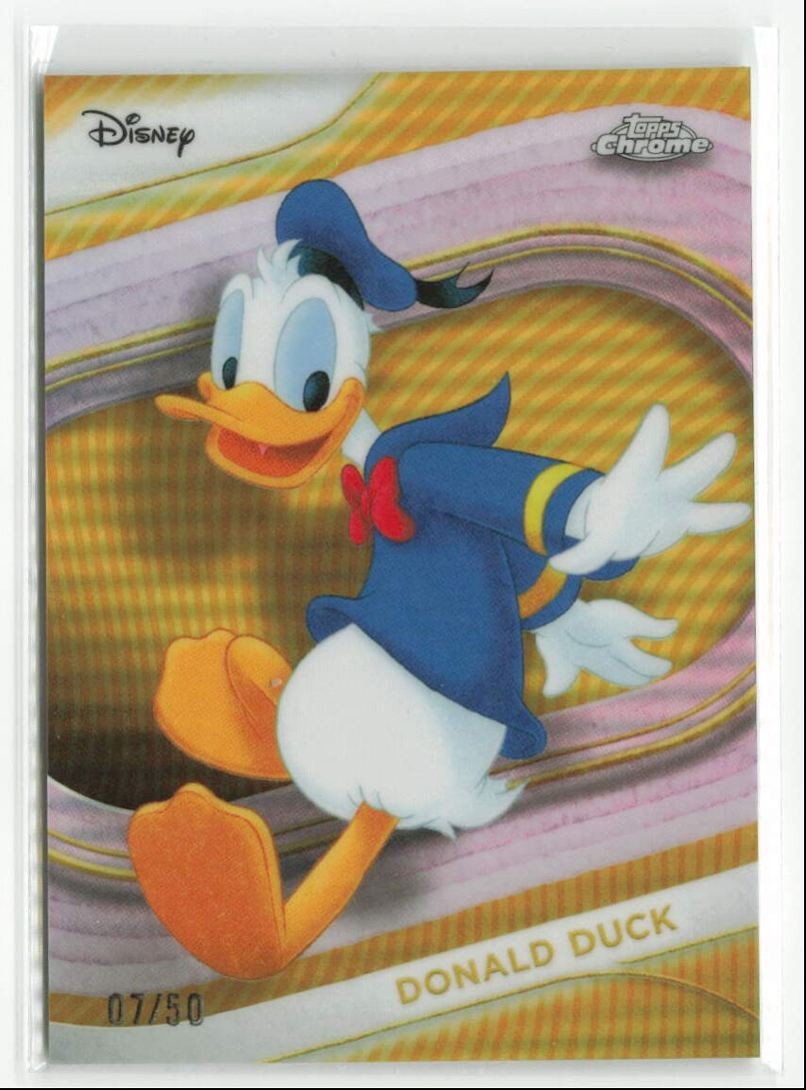 2025 TOPPS CHROME DISNEY GOLD REFRACTOR DONALD DUCK /50 #34
