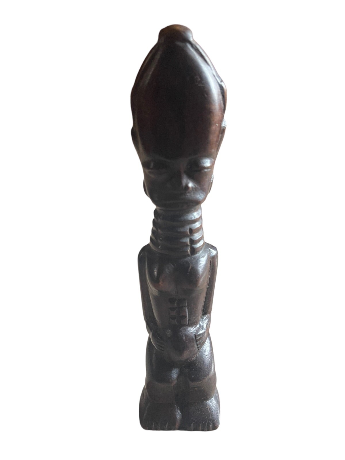African Hand Carved Mahogany Wood Sculpture Statue 7.75\
