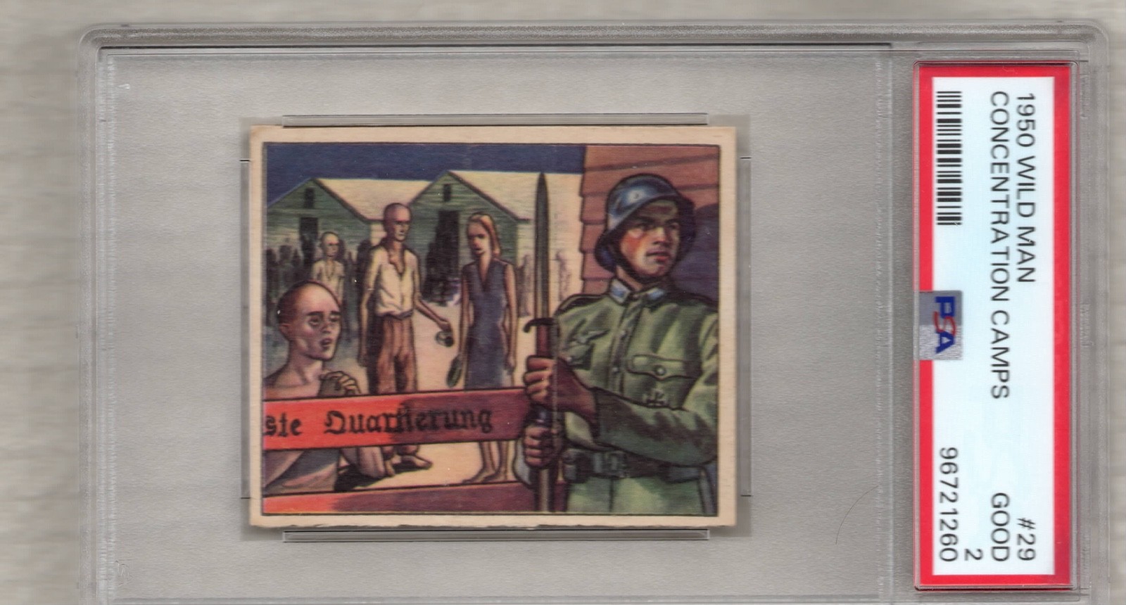 1950 Bowman Wild man #29 Concentration Camps PSA 2 1950 Bowman Wild man #29 Concentration Camps PSA 2