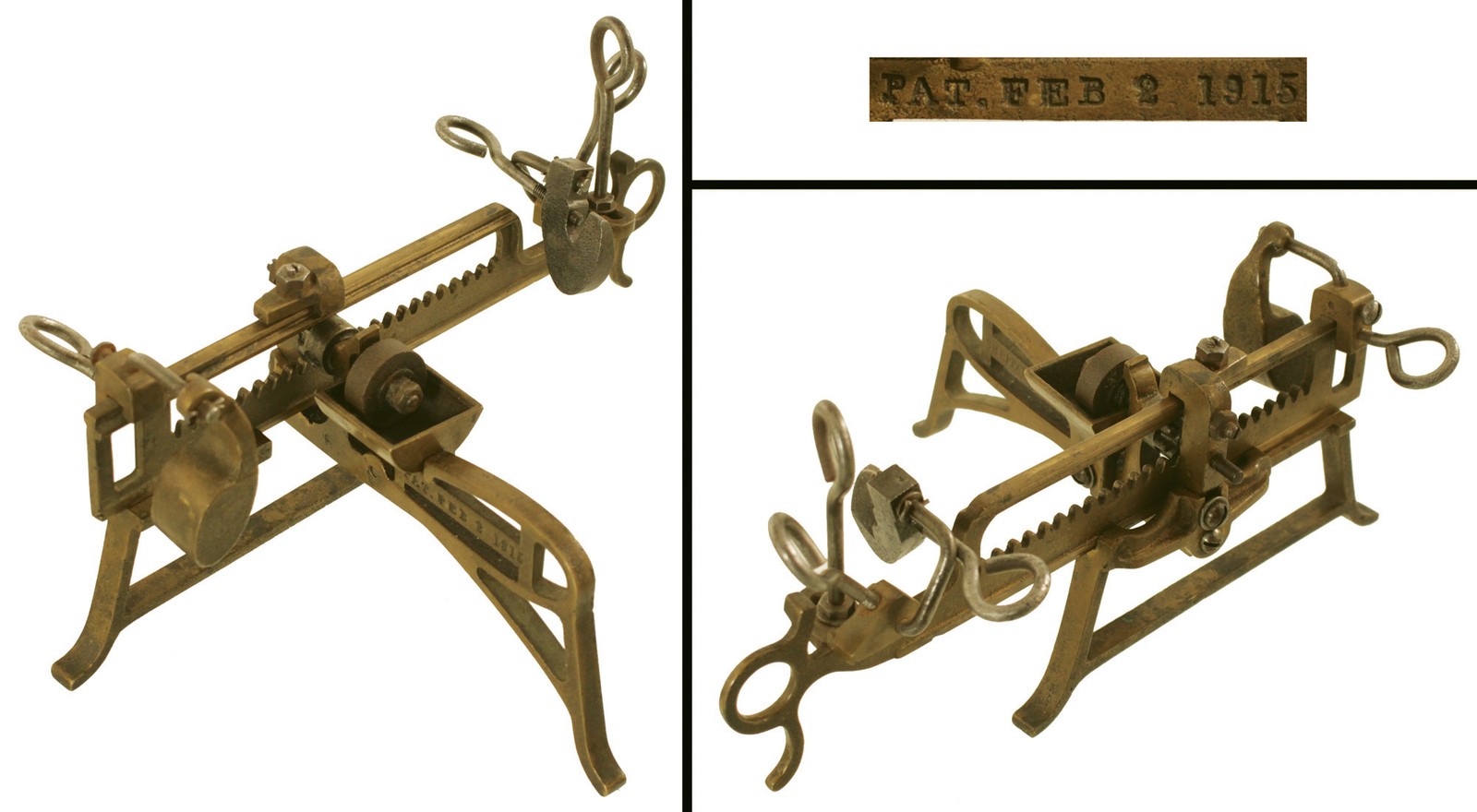 Sheppard's Patent Cast Brass Shear Sharpening Machine, Pat. 1915 - mjdtoolparts Sheppard's Patent Cast Brass Shear Sharpening Machine, Pat. 1915 - mjdtoolparts
