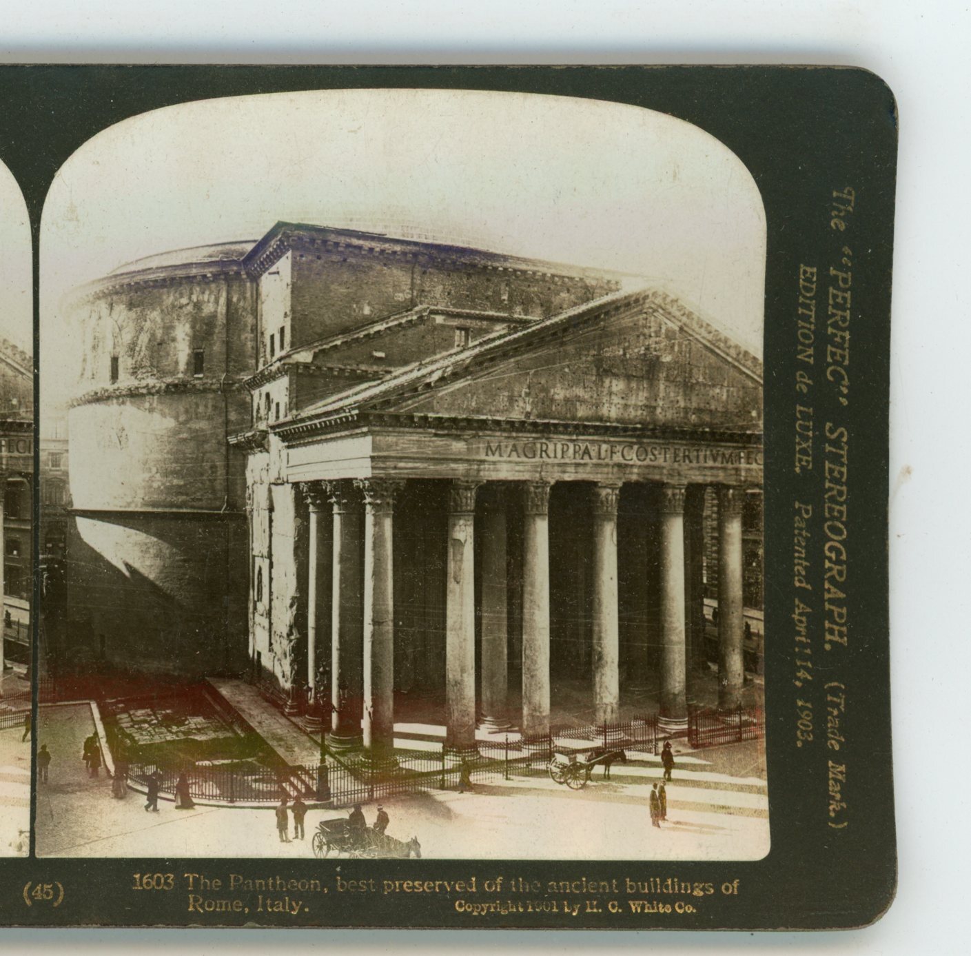 The Pantheon Preserved Ancient Building Rome Italy H.C. White Stereoview