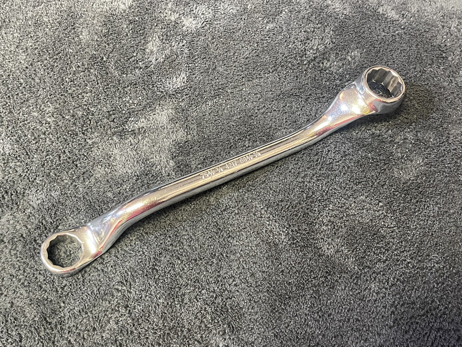 Vintage Britool 4217 AF Cranked Ring Spanner Wrench 3/4” 7/8” Made In England Vintage Britool 4217 AF Cranked Ring Spanner Wrench 3/4” 7/8” Made In England