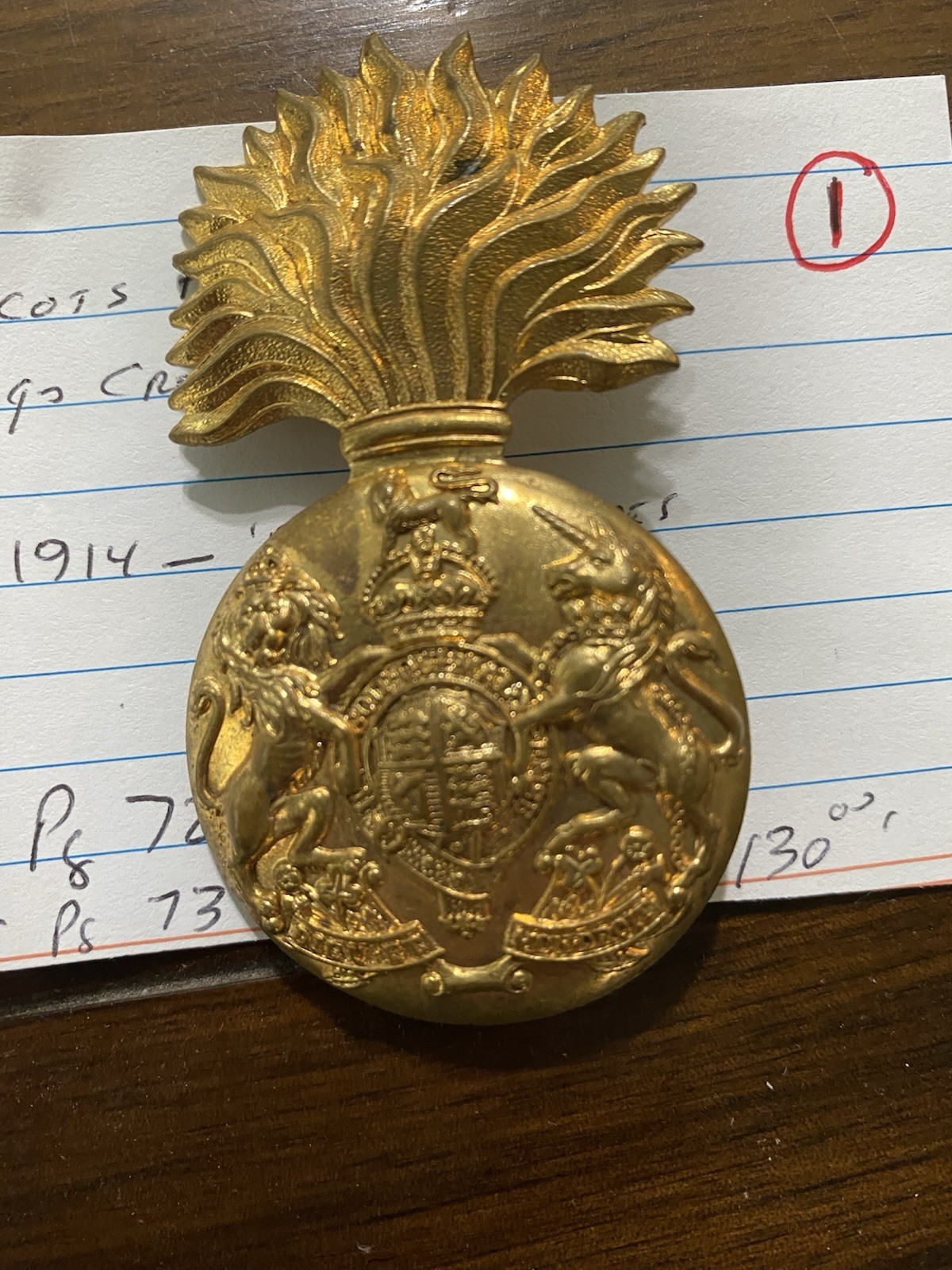 Royal Scots Fusiliers Cap Badge 1914