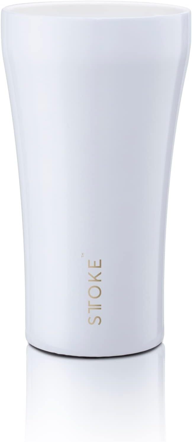 Sttoke Leakproof Ceramic Reusable Coffee Cup 12 oz - Angel White SLP12AW0620 0 Sttoke Leakproof Ceramic Reusable Coffee Cup 12 oz - Angel White SLP12AW0620 0