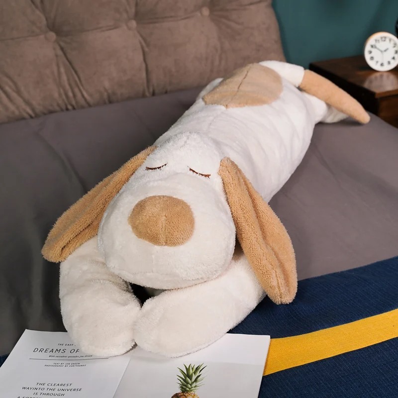 Giant Soft Dog Plush Pillow Long Stuffed Animal Sleep Companion Gift