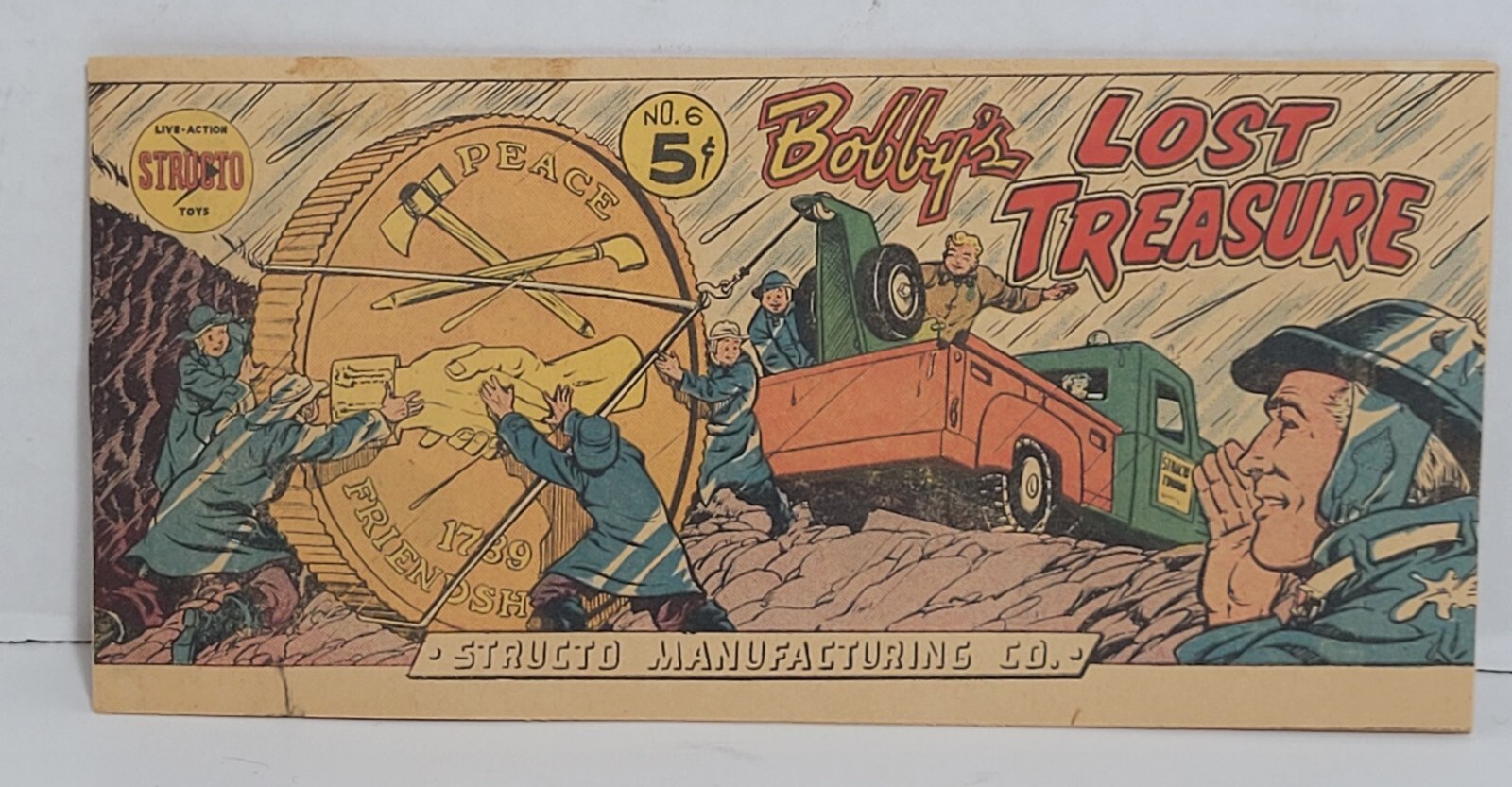 Vintage Structo Manufacturing Co Comic Bobby\'s Lost Treasure 1957