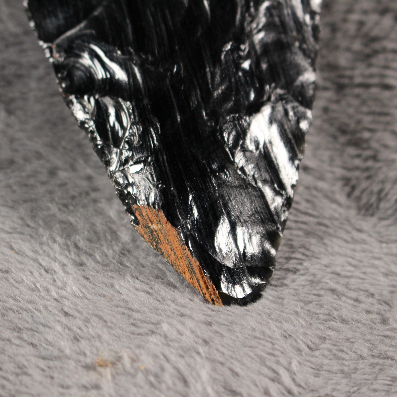 Large Black Obsidian Blade Oregon Knapped Volcanic Glass 7 inch Collectible Large Black Obsidian Blade Oregon Knapped Volcanic Glass 7 inch Collectible