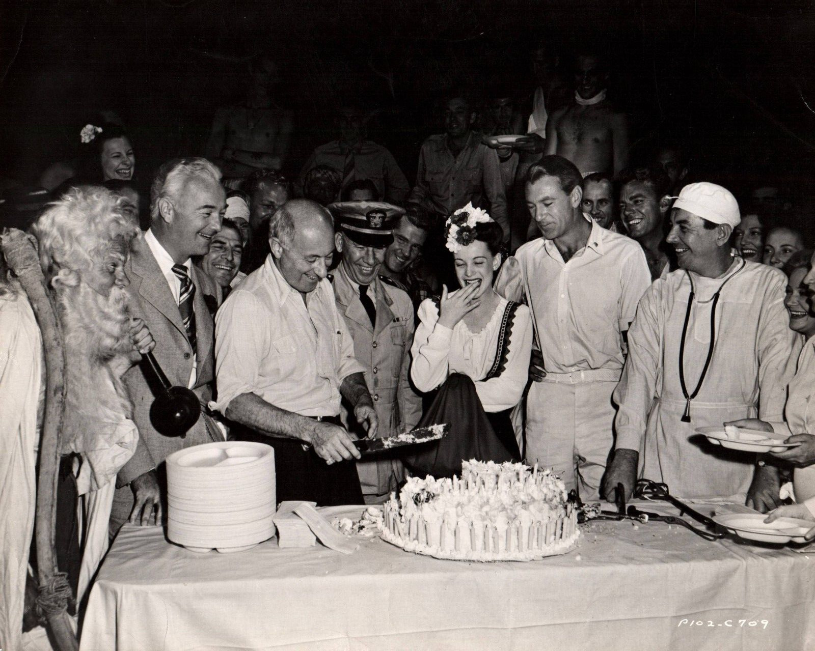 Hollywood PARTY GARY COOPER 1944 CECIL DEMILLE 62nd BIRTHDAY PORTRAIT Photo 703