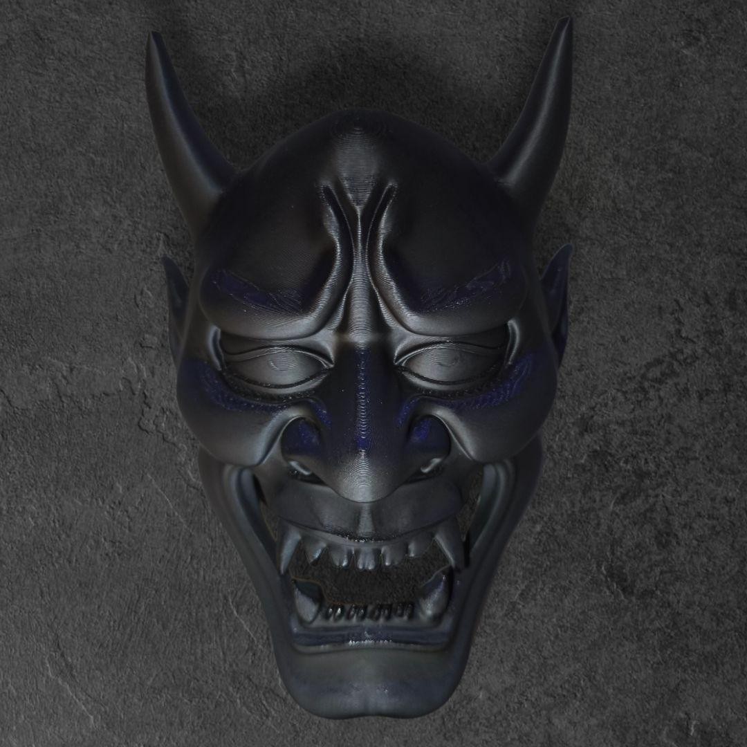 Hannya Mask Demon Mask Black
