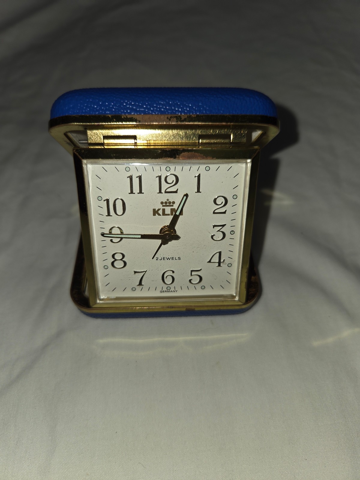 Vintage German Travel Alarm Clock – KLM – 2 Jewels – Mechanical – Antique p/r