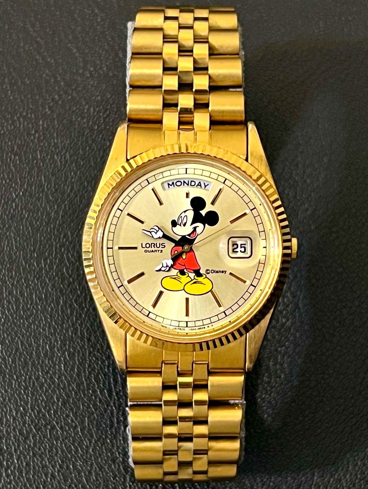 Vintage Lorus Seiko Disney Mickey Mouse Presidential Watch | Gold-Tone | DayDate
