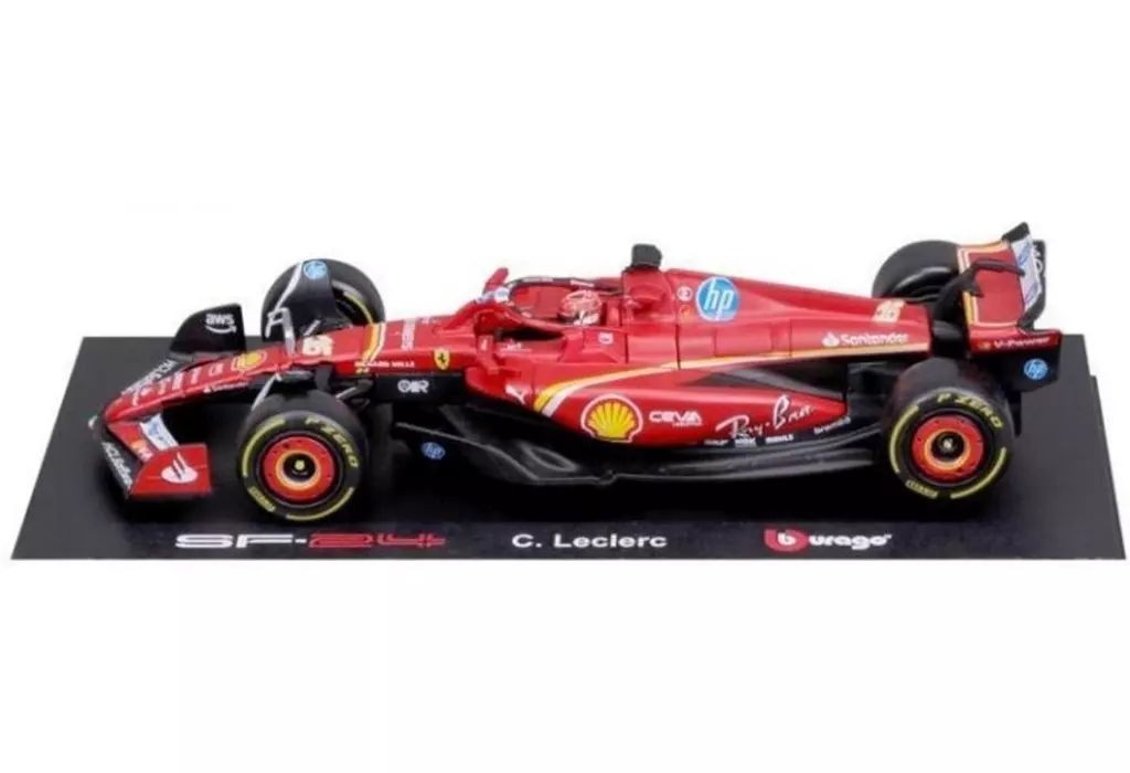 BBR Ferrari SF-24 2024 #16 C. Leclerc 1/18 Scale Diecast Car with Driver
