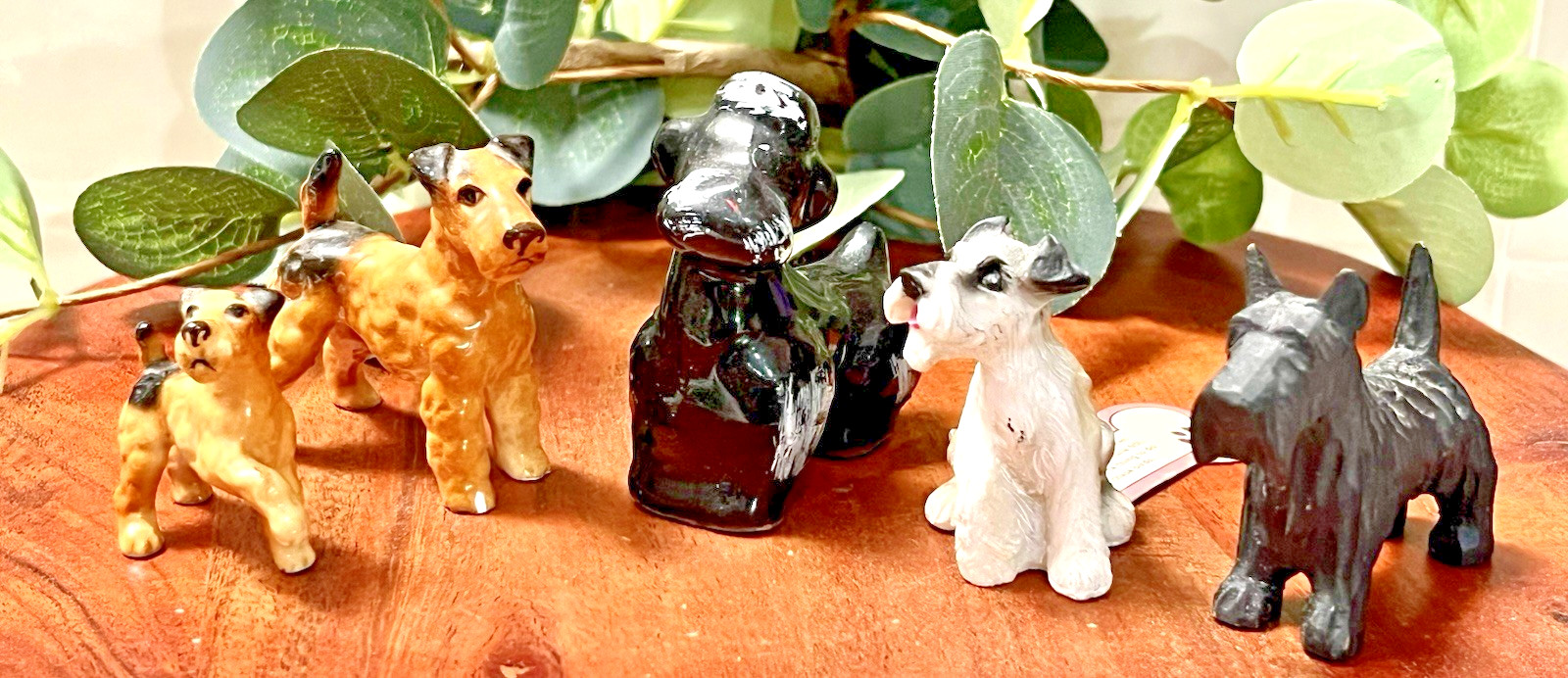 VTG Miniature Dog Figurine Lot/5 Black Poodle Japan, Terriers & Schnauzer Dogs VTG Miniature Dog Figurine Lot/5 Black Poodle Japan, Terriers & Schnauzer Dogs