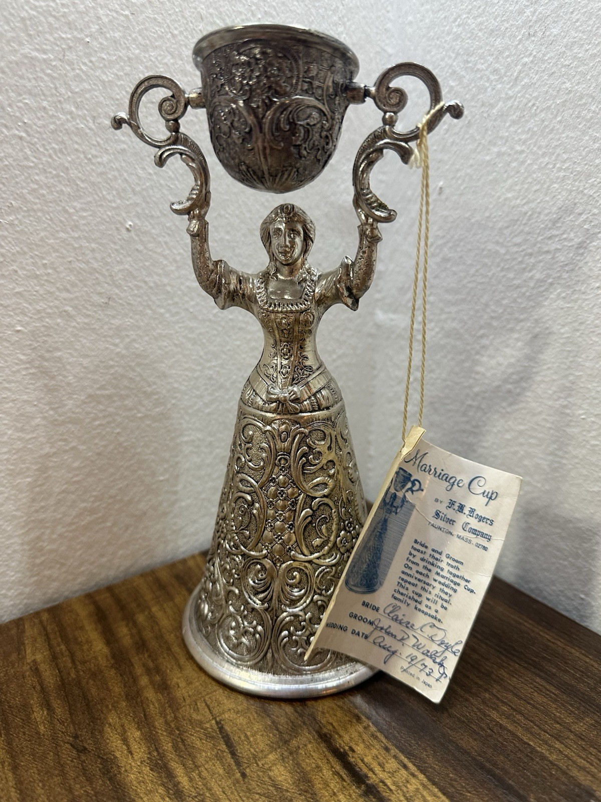 Vintage FB Rogers Silverplate Marriage Cup Traditional Wedding Chalice 1973 Tag Vintage FB Rogers Silverplate Marriage Cup Traditional Wedding Chalice 1973 Tag