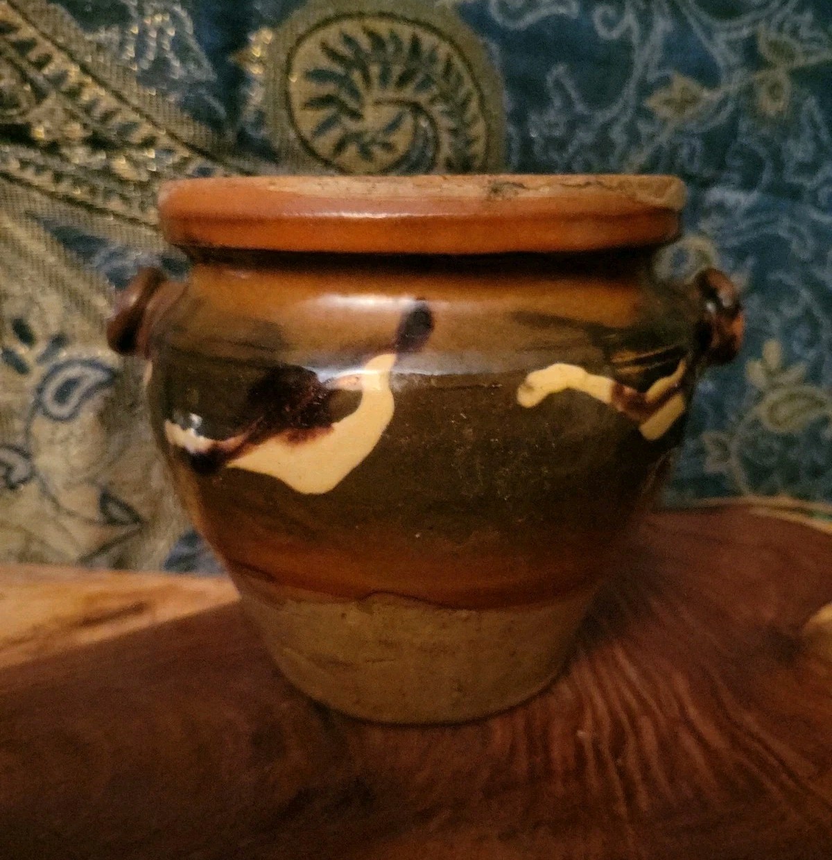 Mid 19th Century French Antique Confit Terracotta Pot Scarce Rare I-020