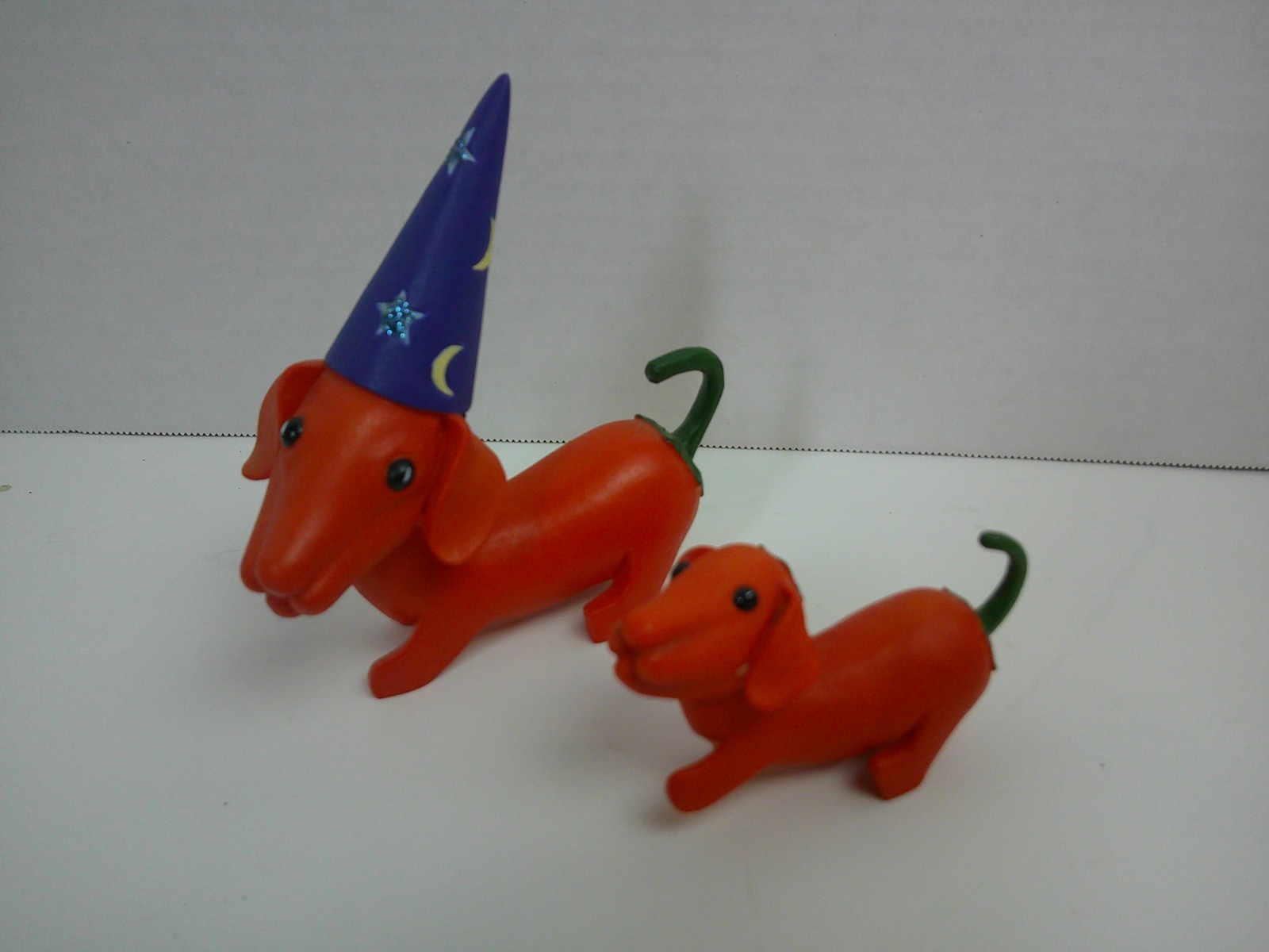 Homegrown Enesco Figurine Red Pepper Wizard Dachshund Rare Retired Set