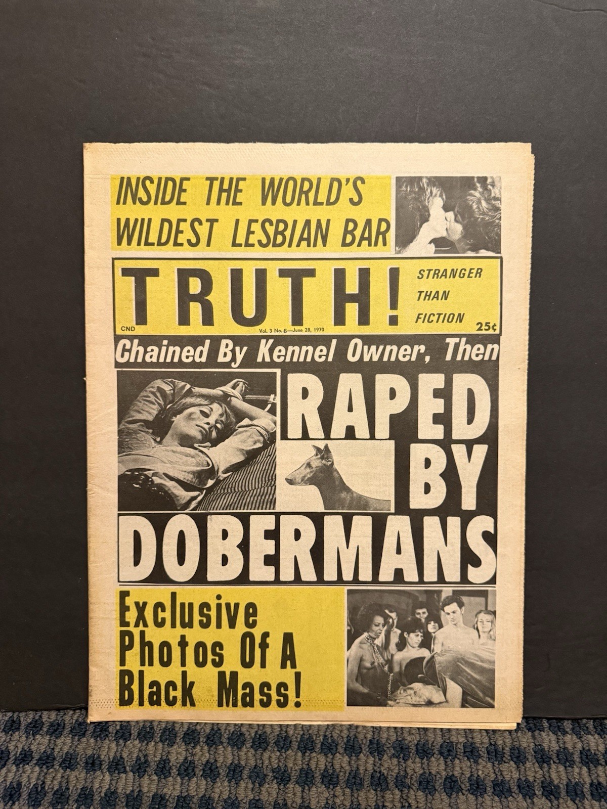 1970 June TRUTH Newspaper, Worlds Wildest Lesbian Bar, Photos Black Mass (10T) 1970 June TRUTH Newspaper, Worlds Wildest Lesbian Bar, Photos Black Mass (10T)