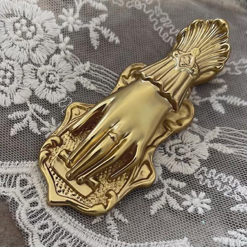 Lady's Hand Shaped Metal Paper Clip Binder Clips Page Holder Vintage Gold Lady's Hand Shaped Metal Paper Clip Binder Clips Page Holder Vintage Gold