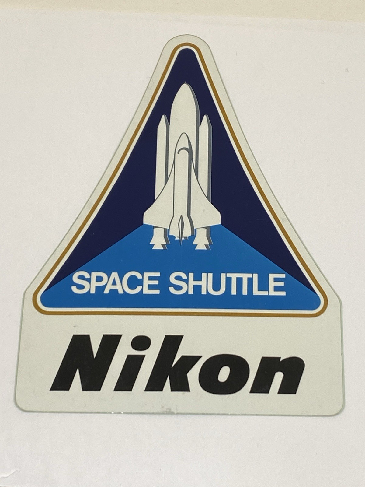 NASA Space Shuttle Nikon 1980s Columbia Sticker Unused NASA Space Shuttle Nikon 1980s Columbia Sticker Unused