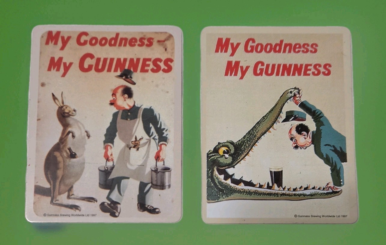 My Goodness My Guinness Crocodile Kangaroo 2 Advertising Refrigerator Magnets