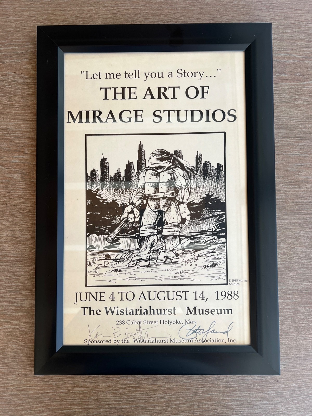 Vtg 1988 TMNT The Art of Mirage Studios Poster Kevin Eastman Peter Laird Signed Vtg 1988 TMNT The Art of Mirage Studios Poster Kevin Eastman Peter Laird Signed