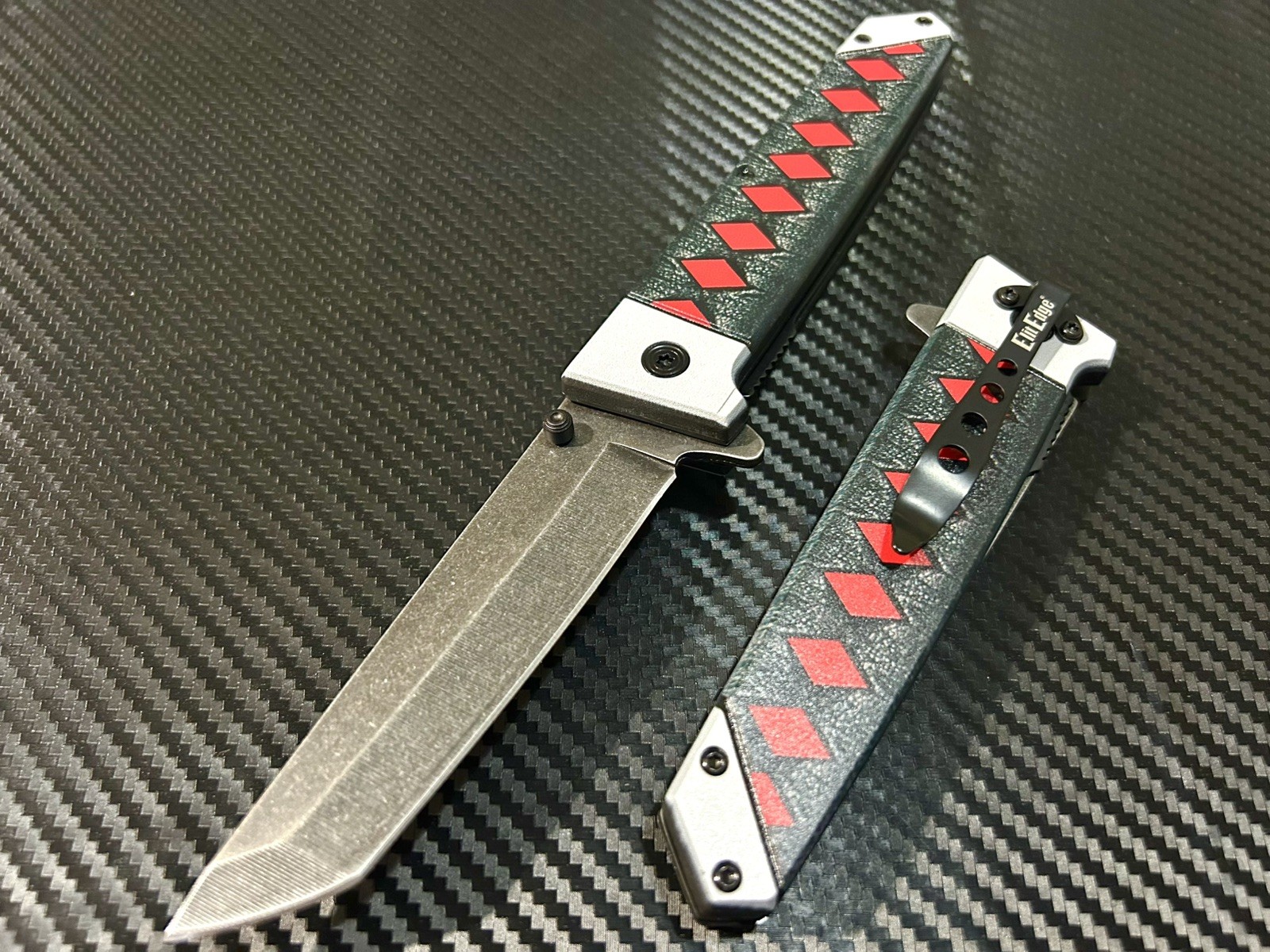 9” Black Mini Katana Spring Assisted Blade Folding Pocket Knife Hunting Survival 9” Black Mini Katana Spring Assisted Blade Folding Pocket Knife Hunting Survival