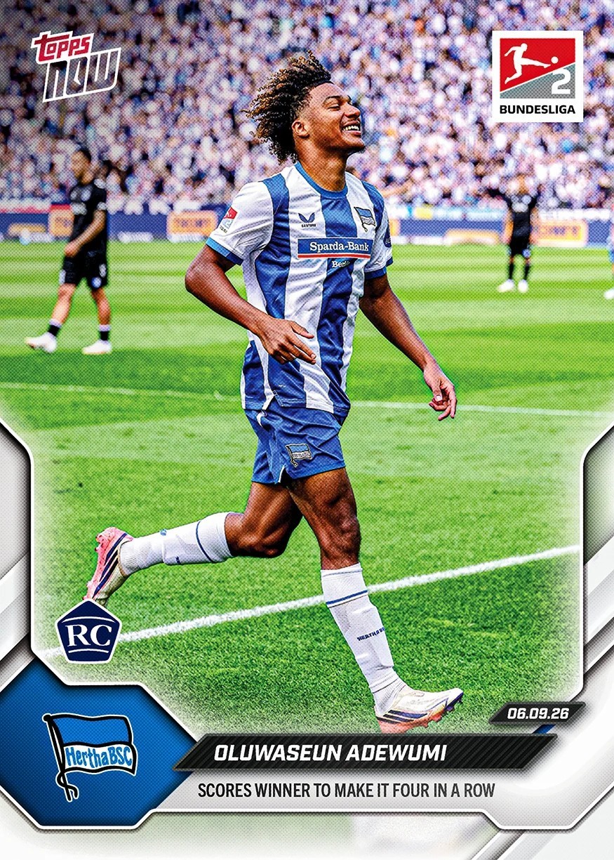 Oluwaseun Adewumi Topps Now 2026-27 Hertha BSC Card 15 pre order Oluwaseun Adewumi Topps Now 2026-27 Hertha BSC Card 15 pre order