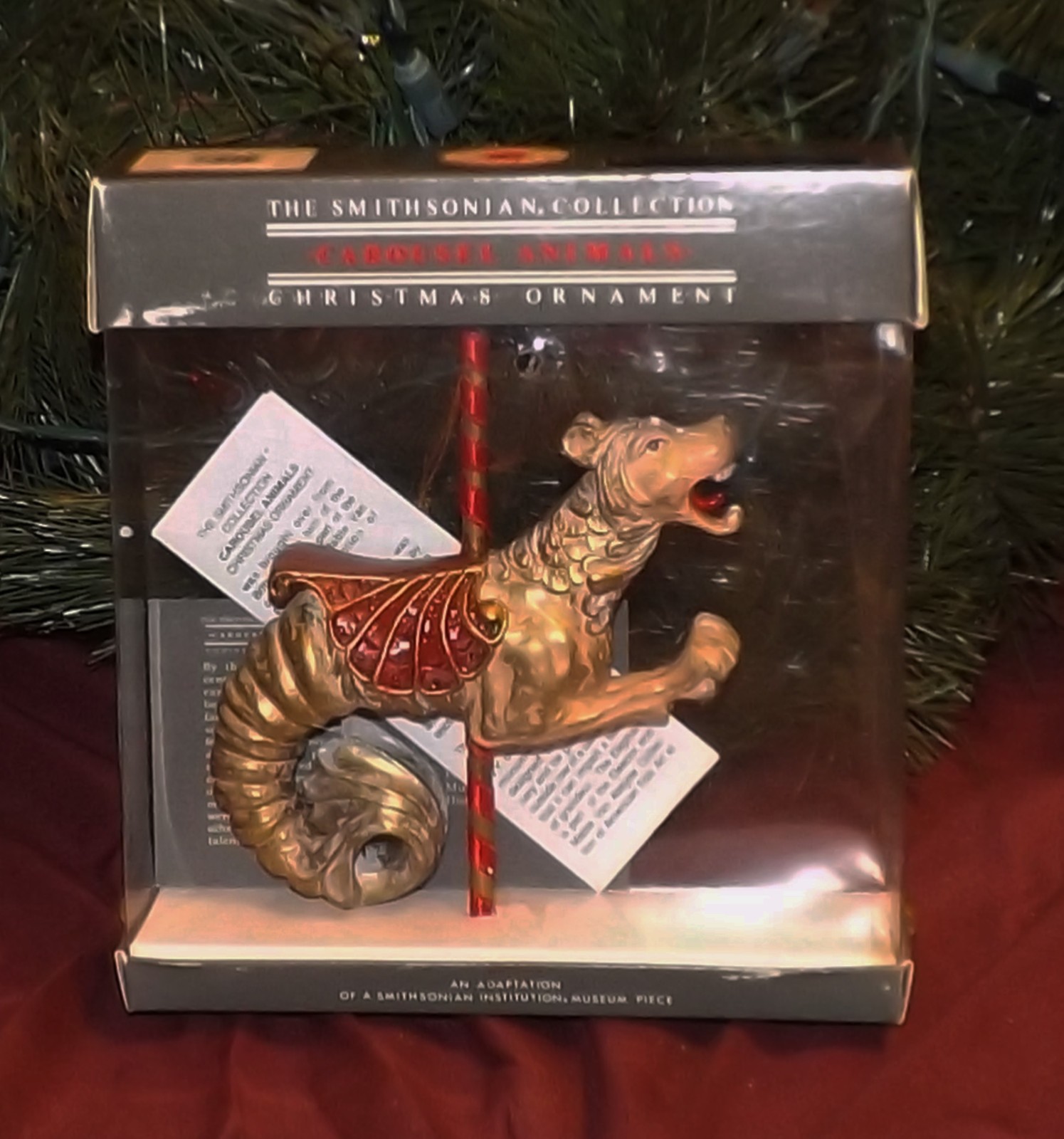 🎅1988 Kurt Adler Smithsonian Collection Carousel Sea Monster Christmas Ornament 🎅1988 Kurt Adler Smithsonian Collection Carousel Sea Monster Christmas Ornament