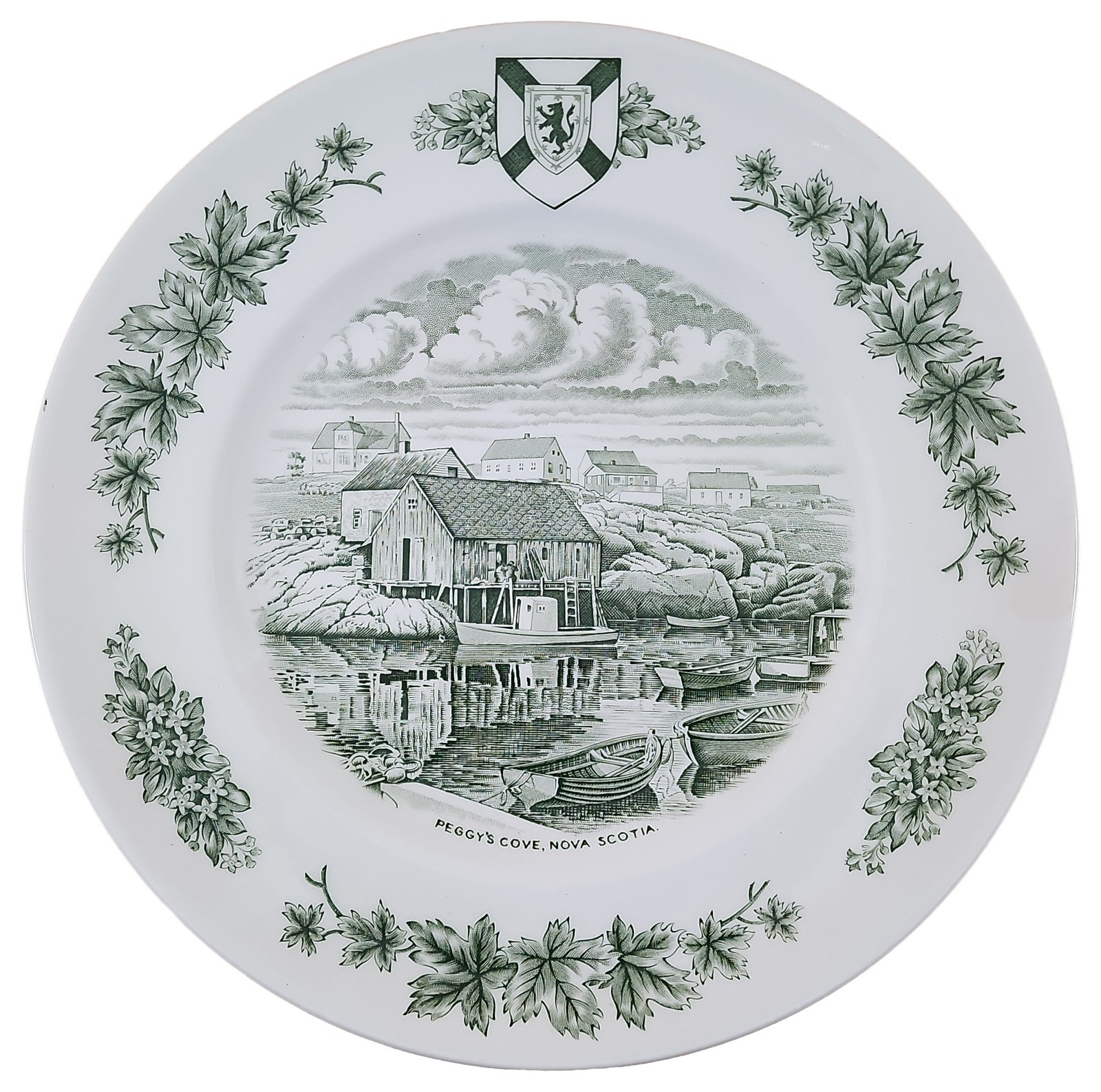 Peggy’s Cove Nova Scotia Plate 10″ Staffordshire England Wood & Sons