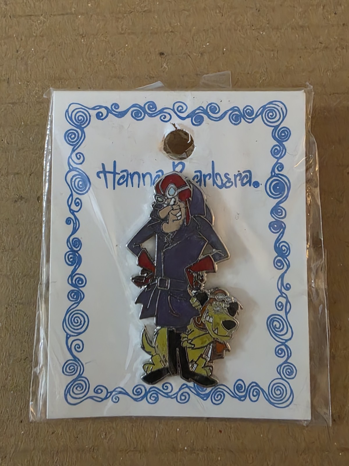 Vintage Hanna-Barbera Dick Dastardly & Muttley the Dog 1.5 Inch Pin New