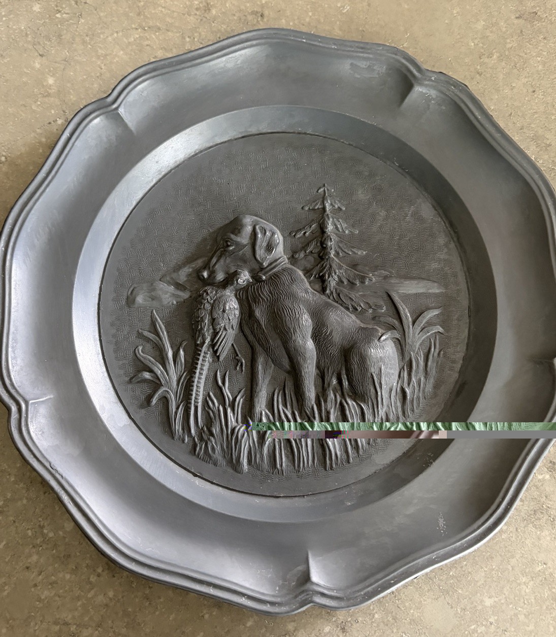 Vintage 1960\'s pewter plate.