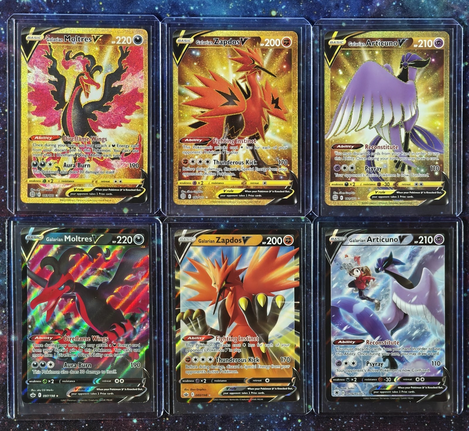 Pokemon GOLD Galarian MOLTRES ZAPDOS ARTICUNO | Brilliant Stars, Astral Radiance