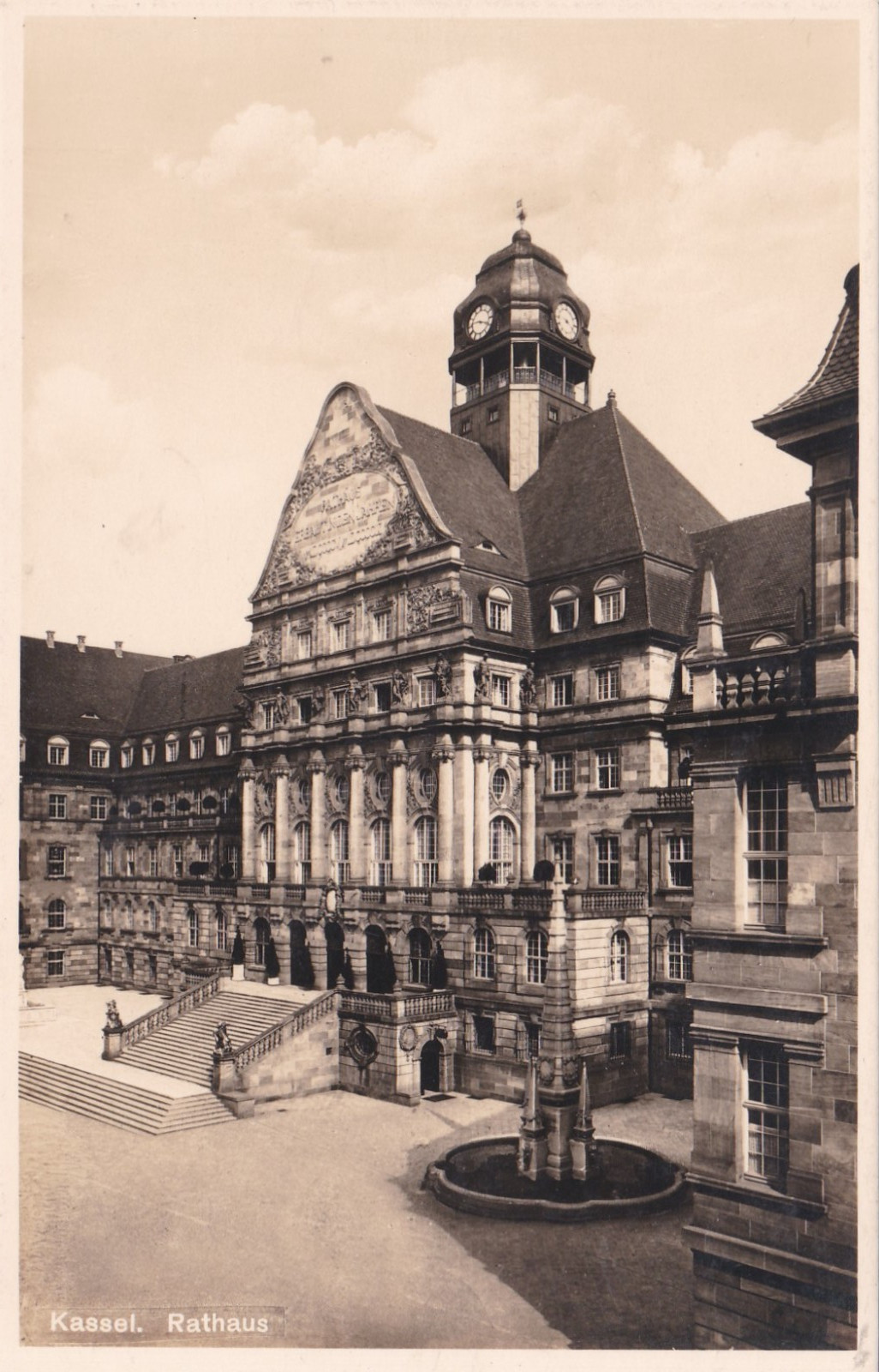 1932 Postcard German Empire Cassel Kassel City Hall Cityscape Building J.W. Sommermann