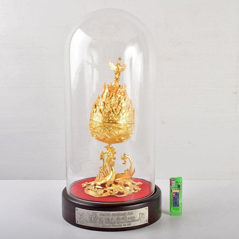 Korea Baekje Gilt Bronze Incense Pot Reproduction Historic Collection