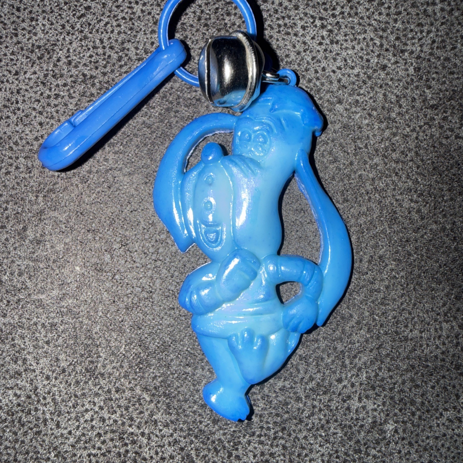 1980s Vintage Droopy The Dog Clip Bell Charm Necklace