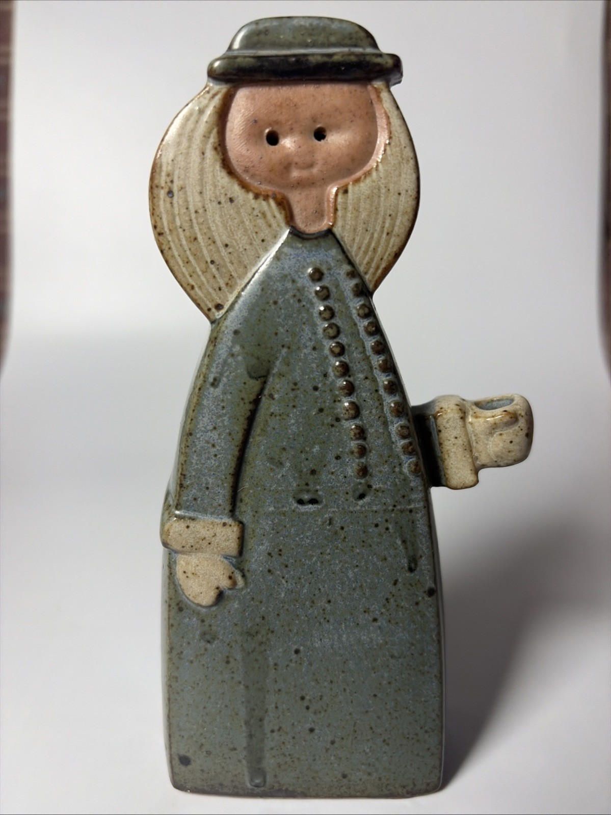 VTG Alfred Knobler Stoneware ArtPottery Minimalist Quaker Figurine Candle Holder VTG Alfred Knobler Stoneware ArtPottery Minimalist Quaker Figurine Candle Holder