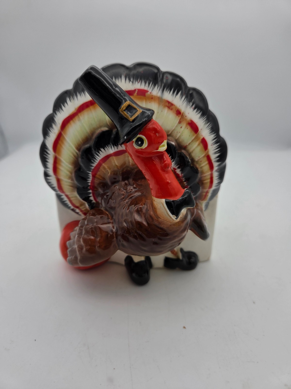 VTG HTF Relpo Anthropomorphic Turkey Planter Hand Painted MCM Thanksgiving C932 VTG HTF Relpo Anthropomorphic Turkey Planter Hand Painted MCM Thanksgiving C932