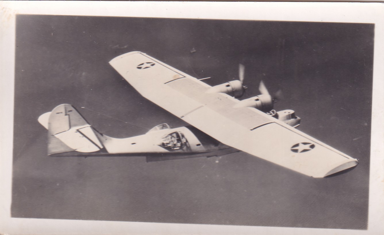 Vintage 1940 Aeroplane Photo Supply WWII US Navy PBY-5 CATALINA FLYING BOAT 637